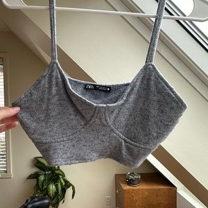 Zara cropped knit bralette